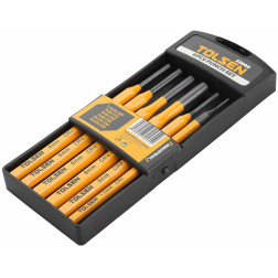 Caurumu perforatoru komplekts Tolsen 25090, 6 gab.
