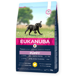 EUKANUBA lielo šķirņu kucēnu barība ar vistu 15 kg