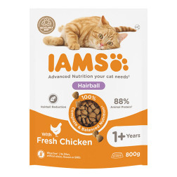 Kaķu barība IAMS spalvu bumbiņas ar vistu 800 g 81603146