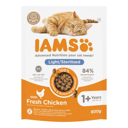 Barība sterilizētiem kaķiem IAMS ar vistu 800 g 81603164
