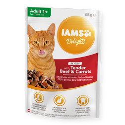 Konservēta kaķu barība želejā IAMS ar liellopu gaļu un burkāniem 85 g 81602920