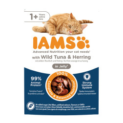 Kaķu konservi želejā IAMS ar tunci un siļķēm 85 g 81602922