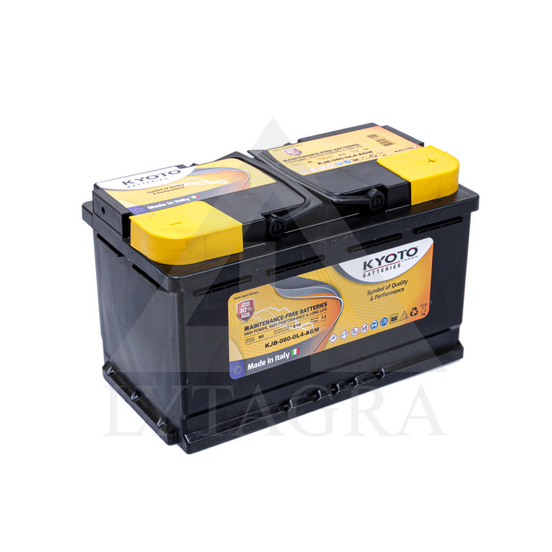 Akumulators AGM KYOTO 12 V, 80 Ah, 810 A