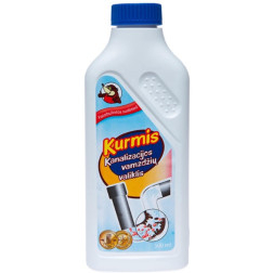 Kanalizācijas cauruļu tīrīšanas līdzeklis KURMIS šķidrums 500 ml