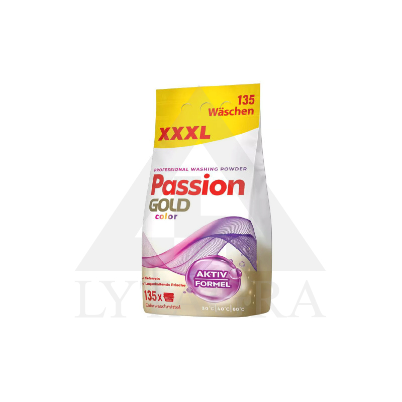 Veļas mazgāšanas līdzeklis PULVERIS PASSION GOLD COLOUR 135 VEĻAS MAZGĀŠANAI 8,1 KG