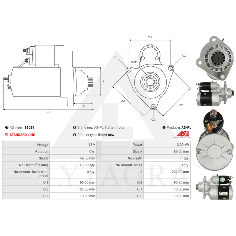 123708003 STARTERIS AR RED. BALKAN  VALMET Z11