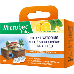 MICROBEC bioaktivators notekūdeņu bedrēm, tabletes - 3 gab.