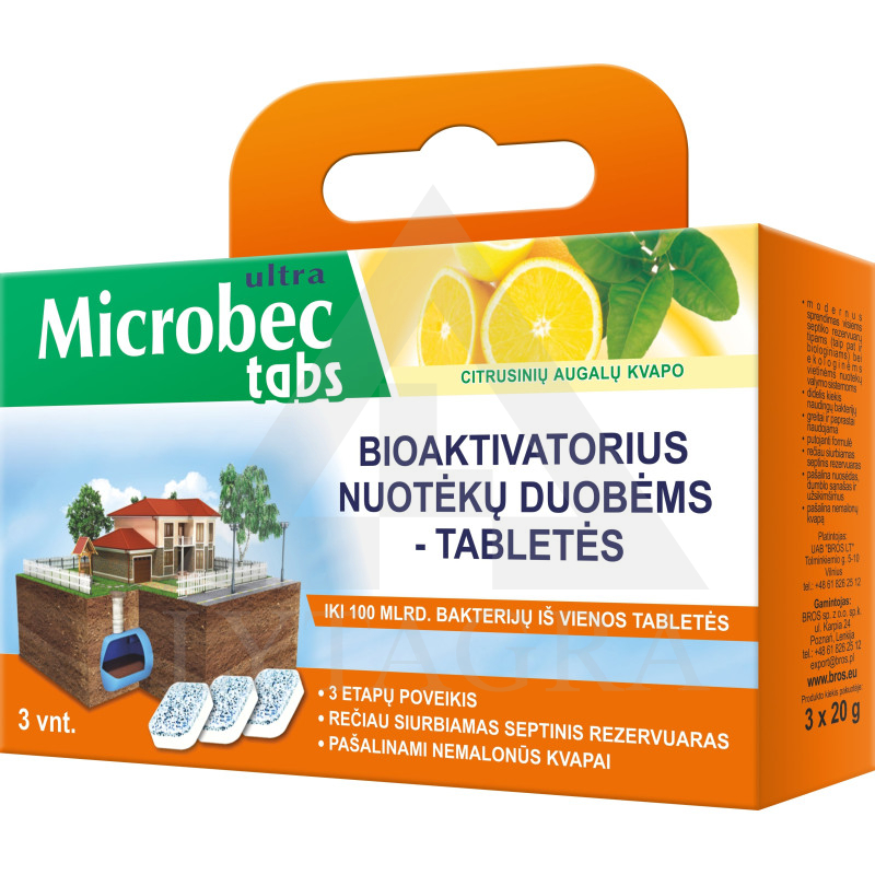 MICROBEC bioaktivators notekūdeņu bedrēm, tabletes - 3 gab.