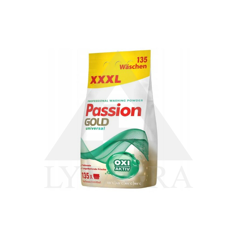Veļas mazgāšanas līdzeklis PASSION GOLD UNIVERSAL 135 veļas pulveris 8,1 kg