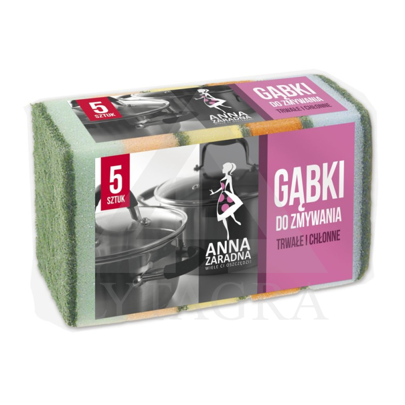 ANNA ZARADNA Trauku mazgāšanas sūkļi, 5 gab.