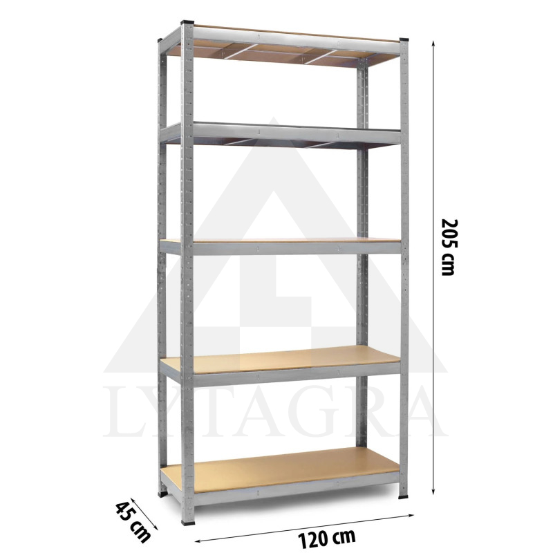 Noliktavas plaukts 4850 (5 plaukti) 200/1000kg 205x120x45cm