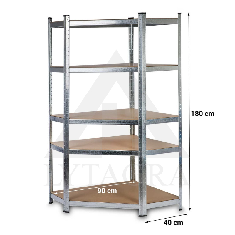 Stūra noliktavas plaukts 4817 (5 plaukti) 175/875 kg 180x90x40cm