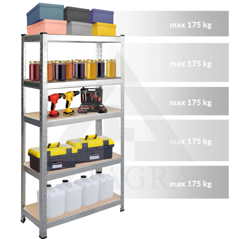 Noliktavas plaukts 4849 (5 plaukti) 175/875 kg 180x100x50cm