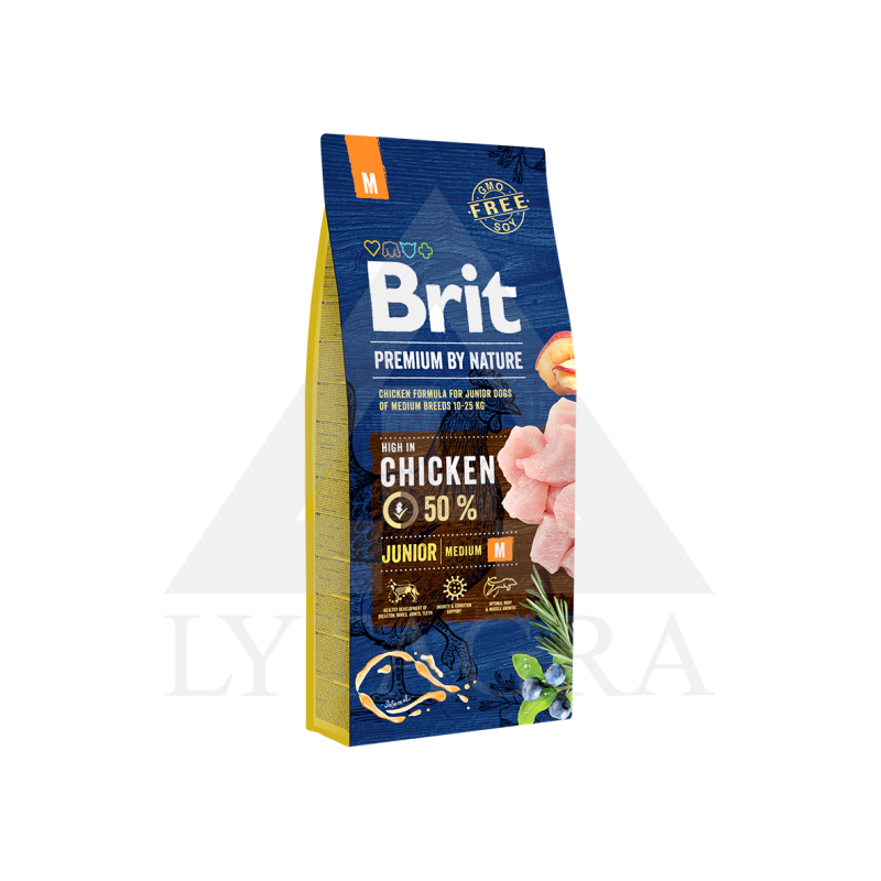 3 KG BARĪBA SUŅIEM BRIT PREMIUM JUNIOR M AR VISTU