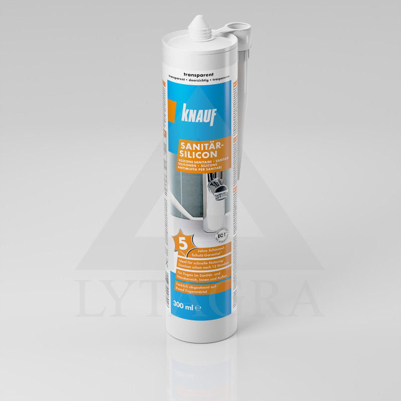Sanitārais silikons KNAUF SANITARY SILICONE 300 ML CAURSPĪDĪGS (BEZKRĀSU)