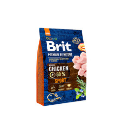Brit Premium By Nature sausā barība pieaugušajiem suņiem Sport 3 kg