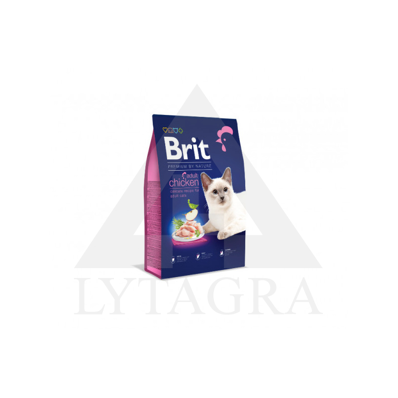 Brit Premium sausā barība pieaugušajiem kaķiem ar vistu, 8 kg