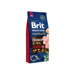 Brit Premium By Nature Senior sausā suņu barība ar vistu L/XL 15 kg