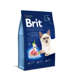 Brit Premium barība sterilizētiem kaķiem ar jēra gaļu 0,3 kg