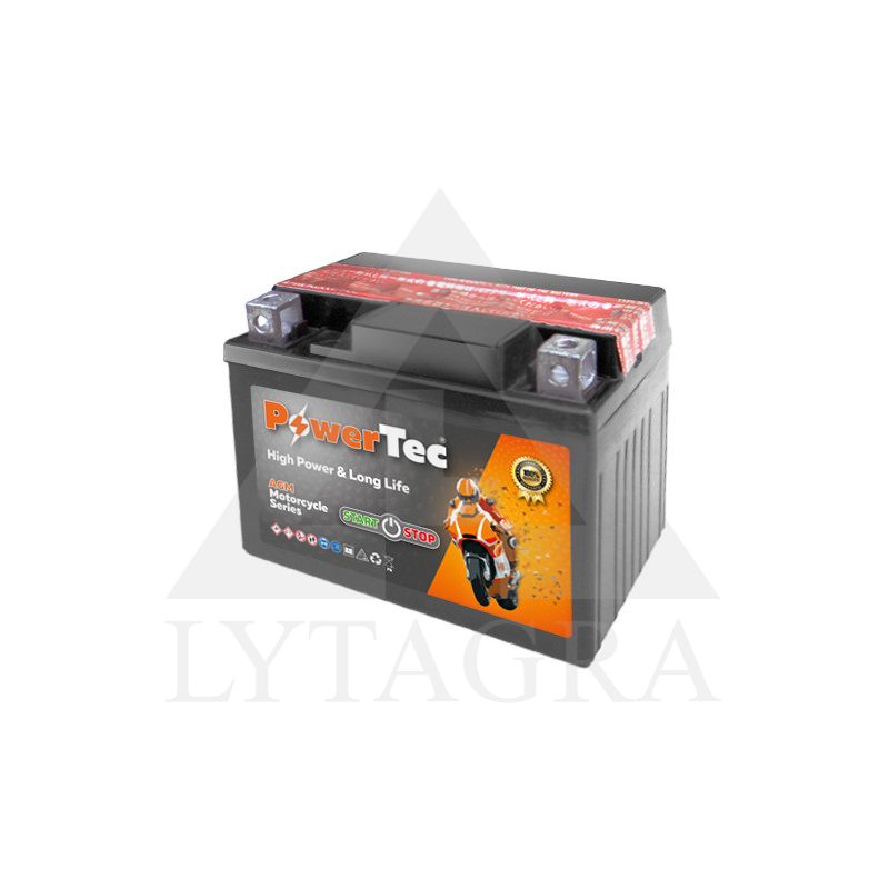 Akumulators MOTO 12V 3Ah 50A PowerTec YTX4LB-BS-AGM