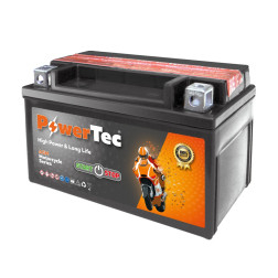 Akumulators MOTO 12V 6Ah 90A PowerTec YTX7A-BS-AGM Akumulators MOTO 12V 6Ah 90A PowerTec YTX7A-BS-AGM