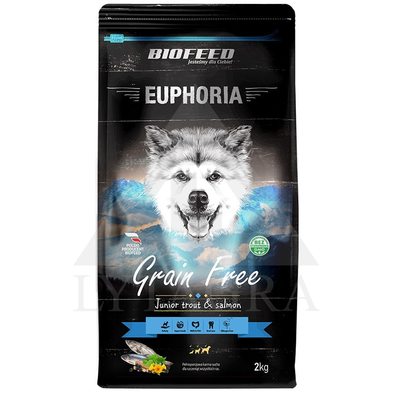 2 KG BARĪBA KUCĒNIEM zivs+dārz. antialerģ EUPHORIA