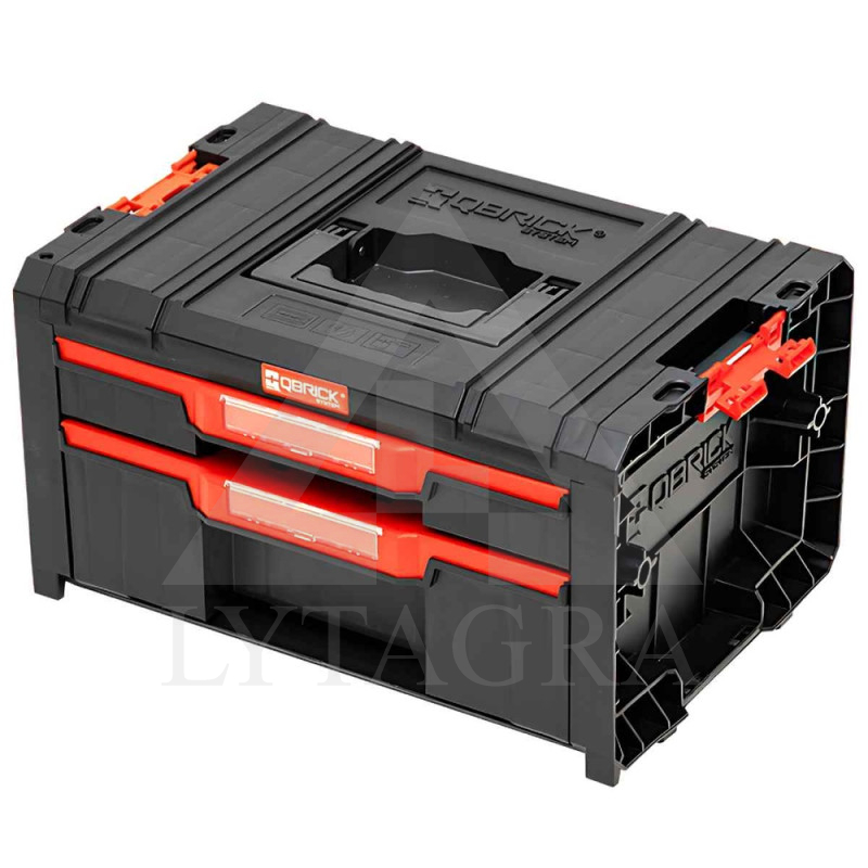 STALCIUS QBRICK SYSTEM PRO instrumentu kaste ar 2 atvilktnēm, eksperts5901238257493