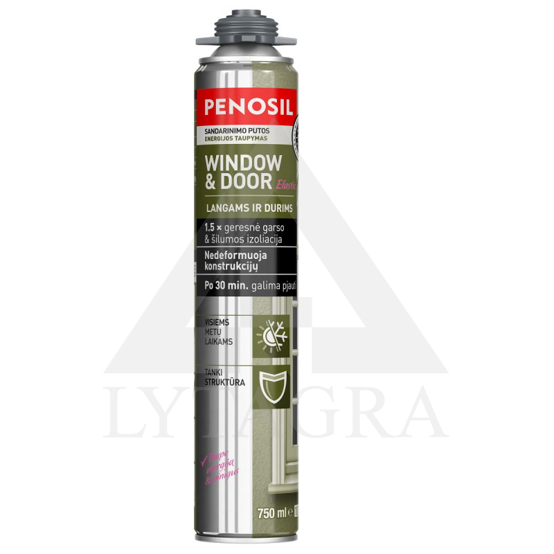 PENOSIL logu & durvju Elastic blīvēšanas putas, 750 ml