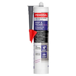 Elastīgs hermētiķis PENOSIL Jumta & Fasādes Elastic, pelēks, 290 ml