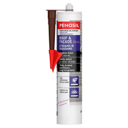 Elastīgs hermētiķis PENOSIL Jumta & Fasādes Elastic, brūns, 290 ml