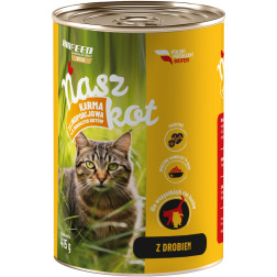 Konservēta barība kaķiem ar vistu 415 g BFV - 0390/ERB-0693