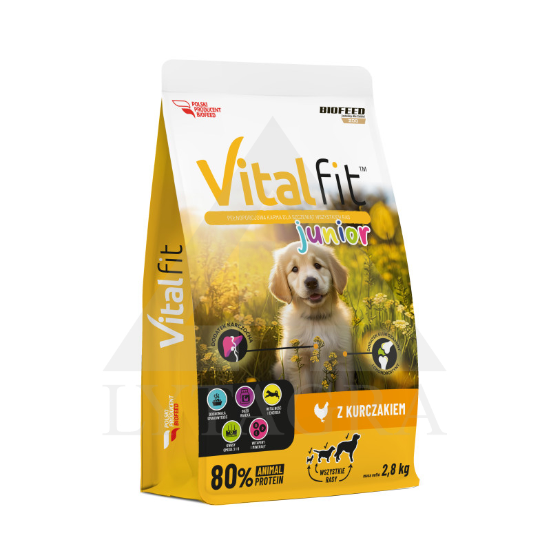 Barība jauniem suņiem VITALFIT ar vistu 2,8 kg