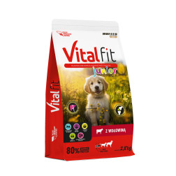 Barība jauniem suņiem ar liellopu gaļu VITALFIT 2,8 kg