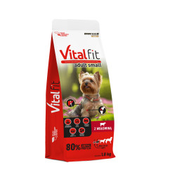 Barība mazo šķirņu suņiem VITALFIT ar liellopu gaļu 1,8 kg