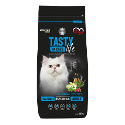 Kaķu barība HAIRBALL TASTY CATS ar lasi 1,5 kg