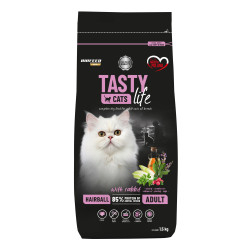 Kaķu barība HAIRBALL TASTY CACS ar truša gaļu 1,5 kg