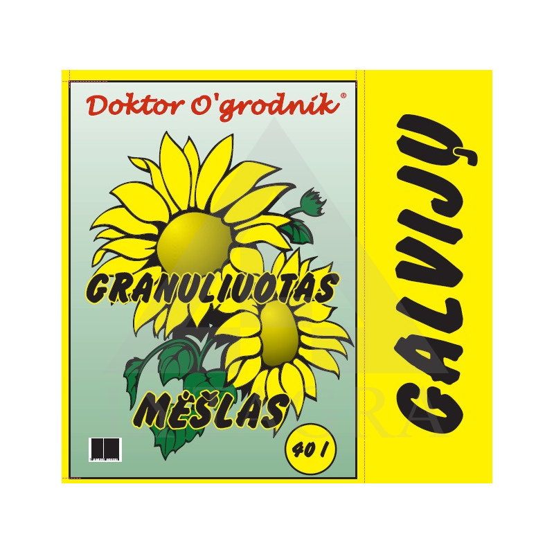 Granulēti liellopu mēsli 40l