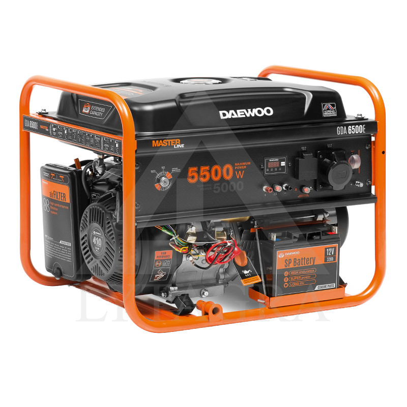 Benzīna ģenerators DAEWOO 5,5 kW GDA 6500E Benzīna ģenerators DAEWOO 5,5 kW GDA 6500E