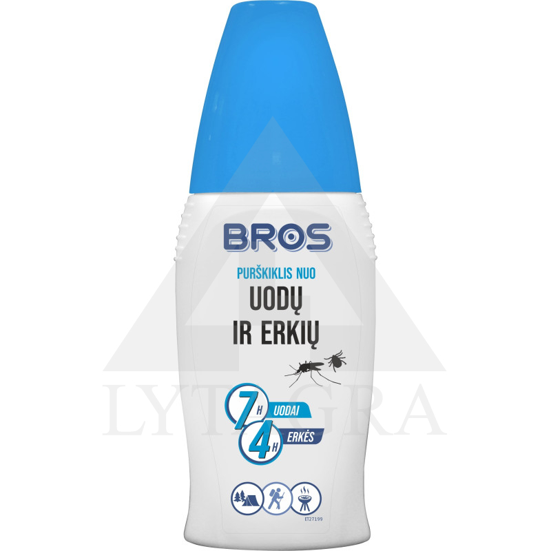 BROS šķidrums pret odiem un ērcēm (DEET 15%), 100 ml