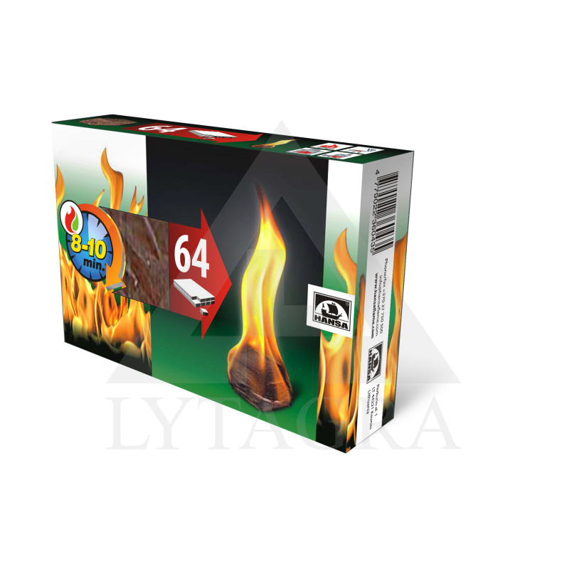Uguns iedegšanas kubiciņi 64 gab.