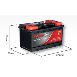 AKUMULATORS 12V 72Ah 560A / PowerTec