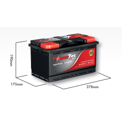 AKUMULATORS 12V 80Ah 560A / PowerTec