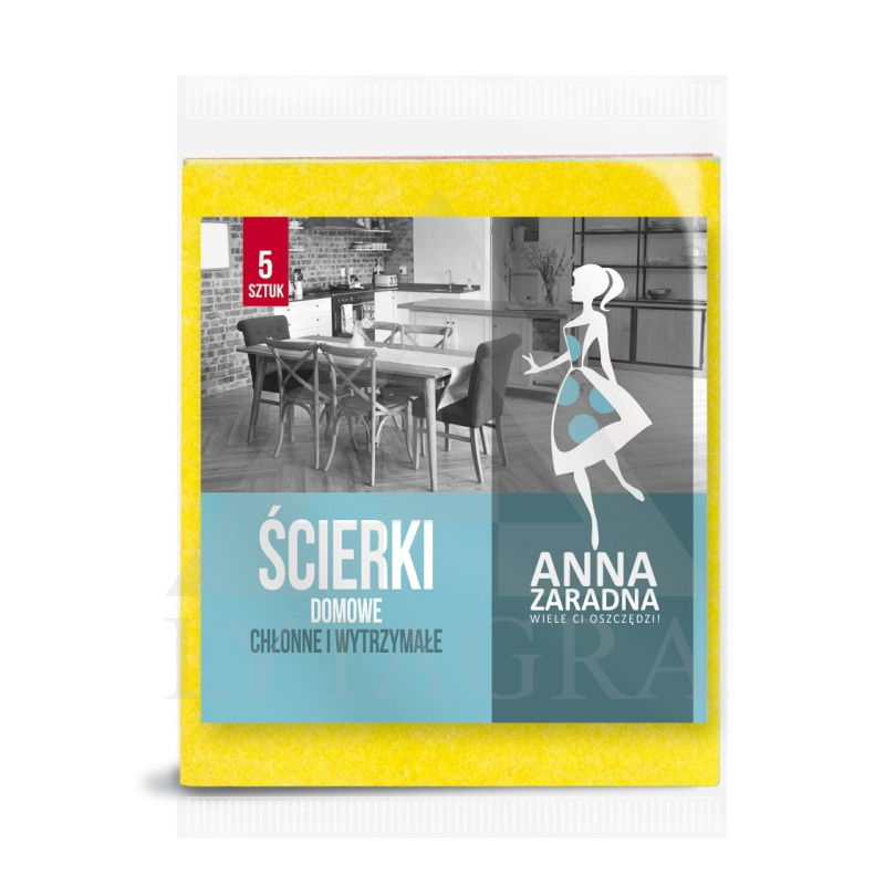 ANNA ZARADNA Mājsaimniecības lupatiņas, 5 gab.