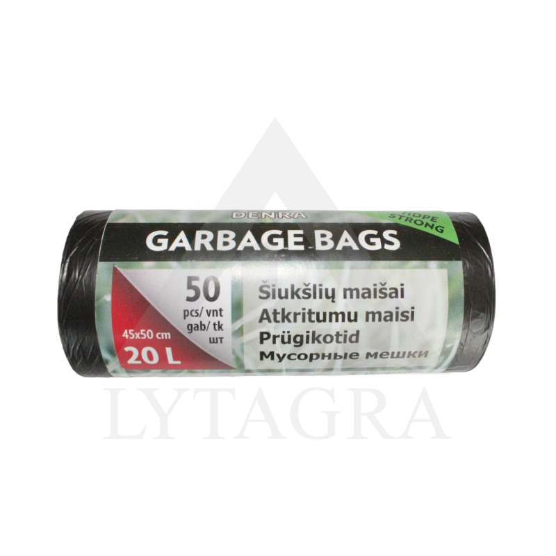 HDPE atkritumu maiss 20l 50 gab./rullis.