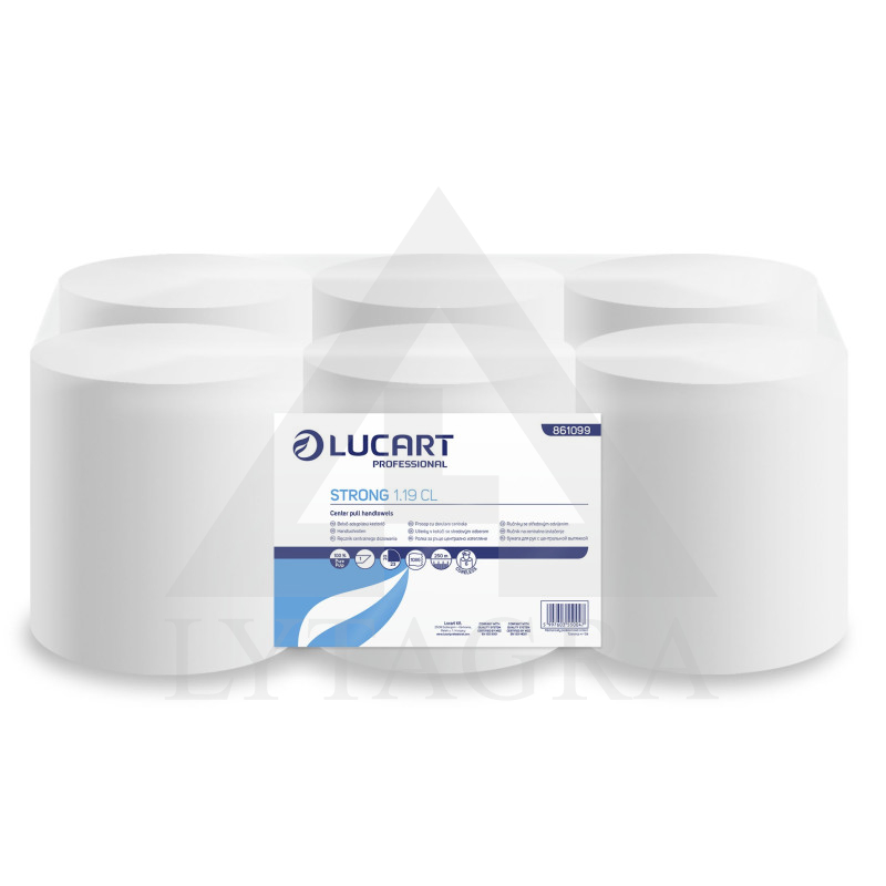 PAPĪRA DVIEĻI STRONG 1,19 cl, 1 slāņa, 250 m³ rullis, balti. POKE 6 ruļļi