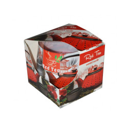 AROMĀTISKA SVEČE STIKLA TRAUKĀ SARKANĀ TĒJA