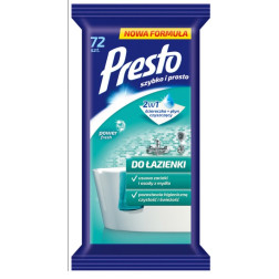 PRESTO CLEAN vannas istabas salvetes 72 gab