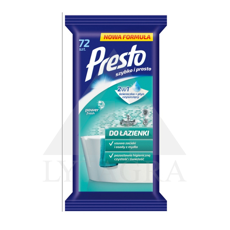 PRESTO CLEAN vannas istabas salvetes 72 gab