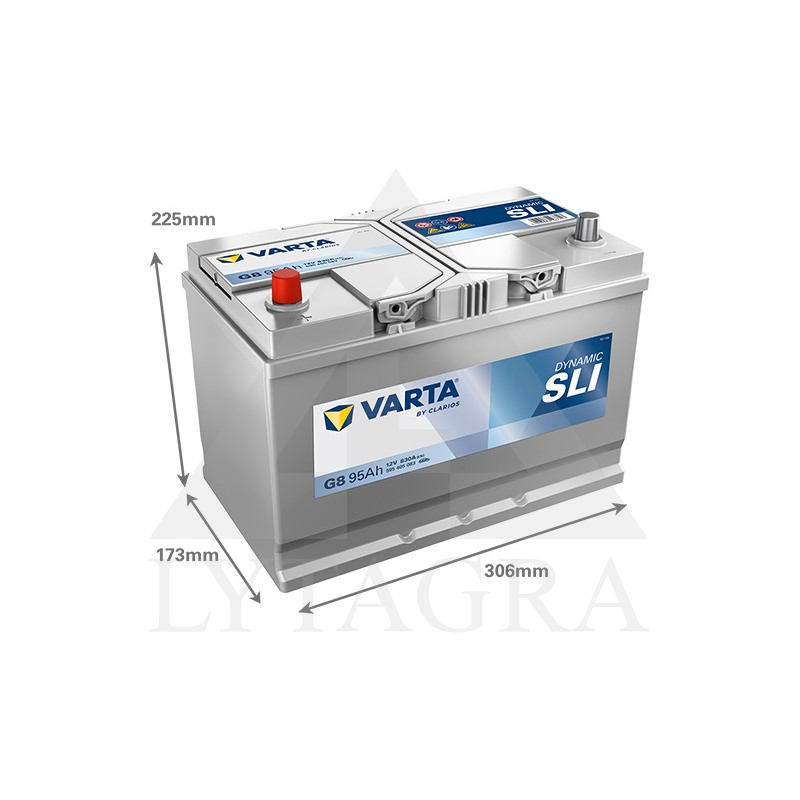 Akumulators 95 Ah 830A 12V VARTA BD G8 114374
