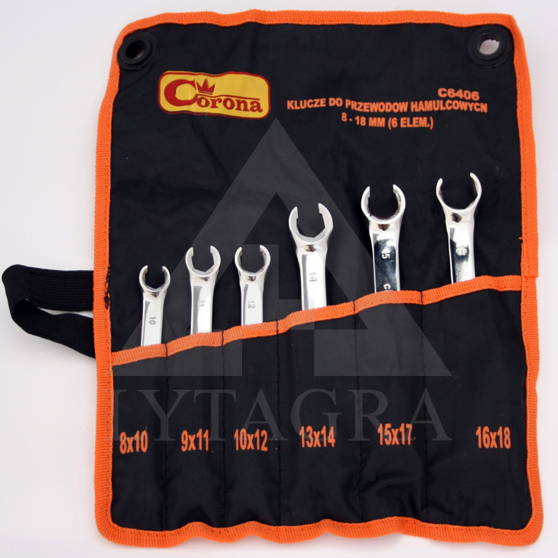 Bremžu šļūteņu atslēgas 8 mm - 18 mm, 6 gab.